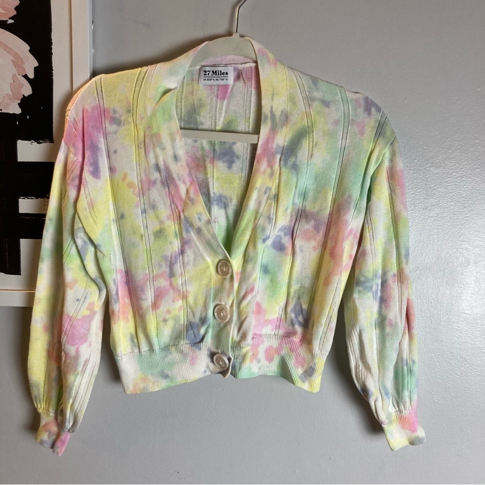 27 Miles Tie Dye Lightweight Cardigan Revolve XS